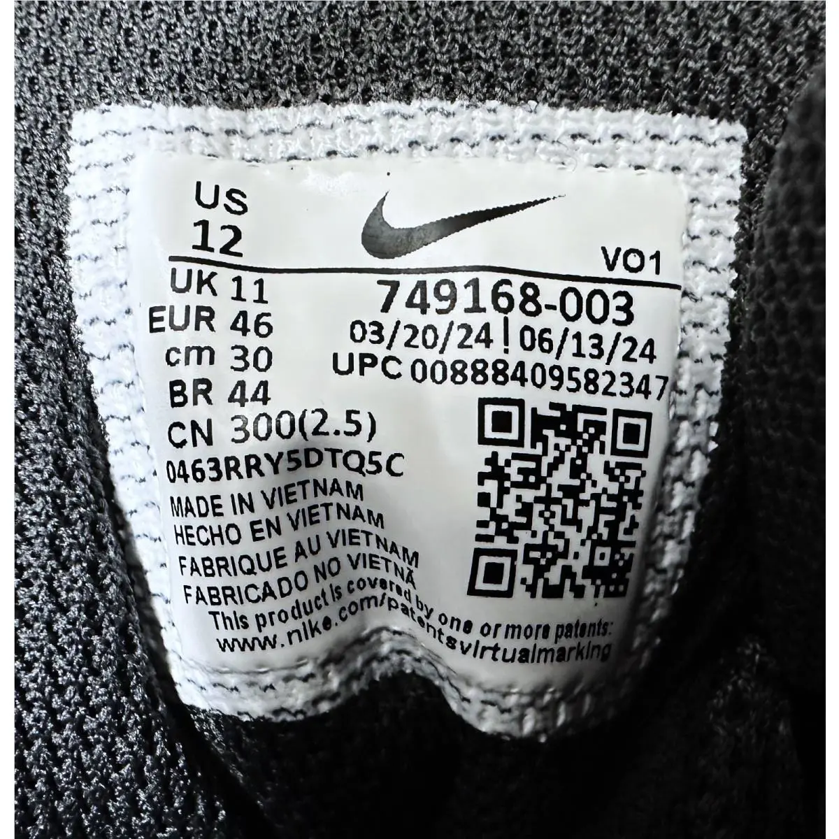 Nike shoes - Nike Air Visi Pro - Air Visi Pro - 749168-003 - Black, Manufacturer: Black/Anthracite 8