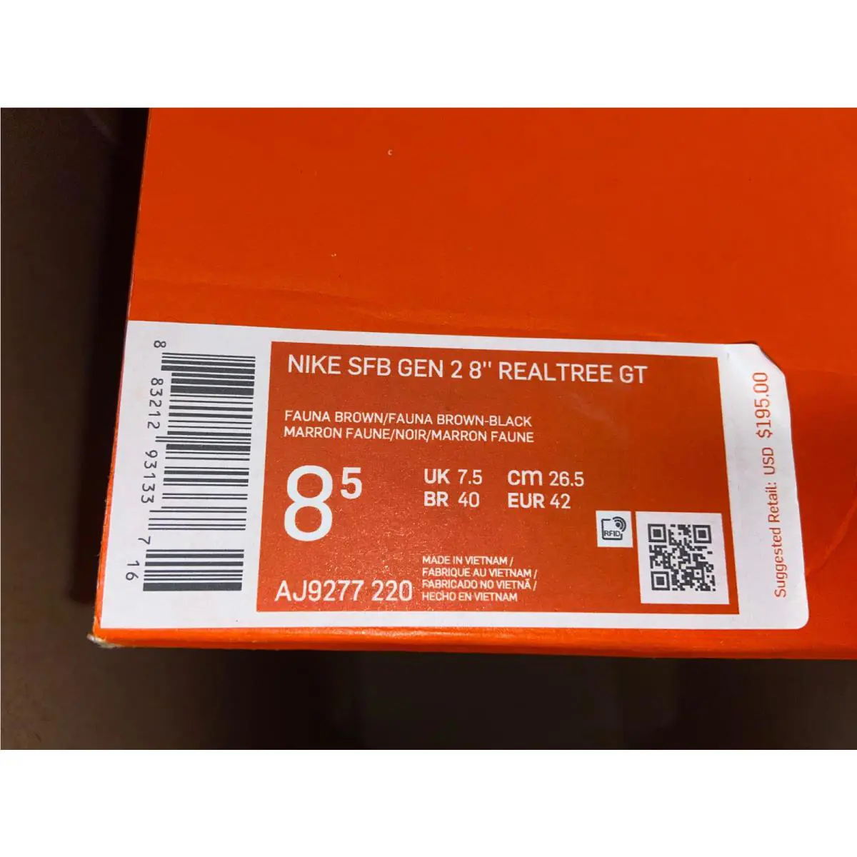 Nike shoes - Nike SFB Gen 2 - SFB Gen - AJ9277-220 - Brown 10