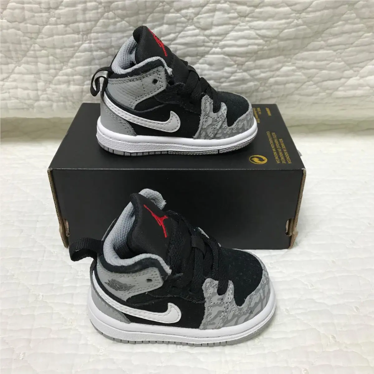 Nike shoes - Jordan 1 MID SE (TD) - Black/Gray 0