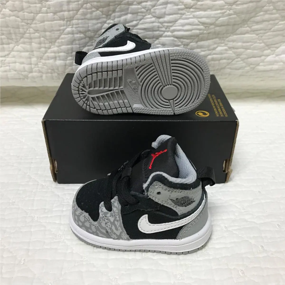 Nike shoes - Jordan 1 MID SE (TD) - Black/Gray 2
