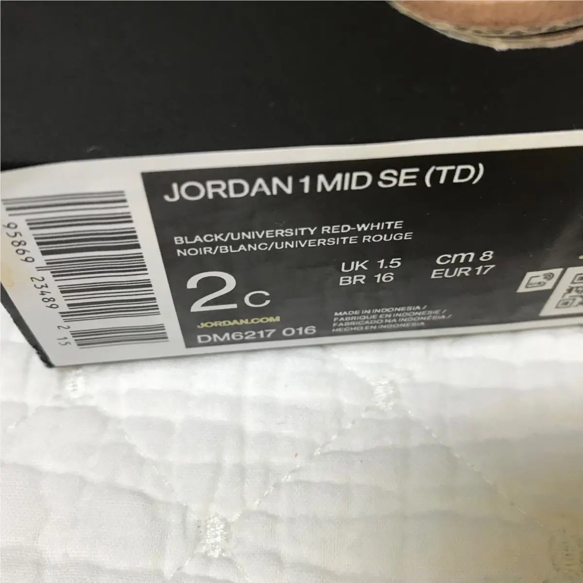 Nike shoes - Jordan 1 MID SE (TD) - Black/Gray 10