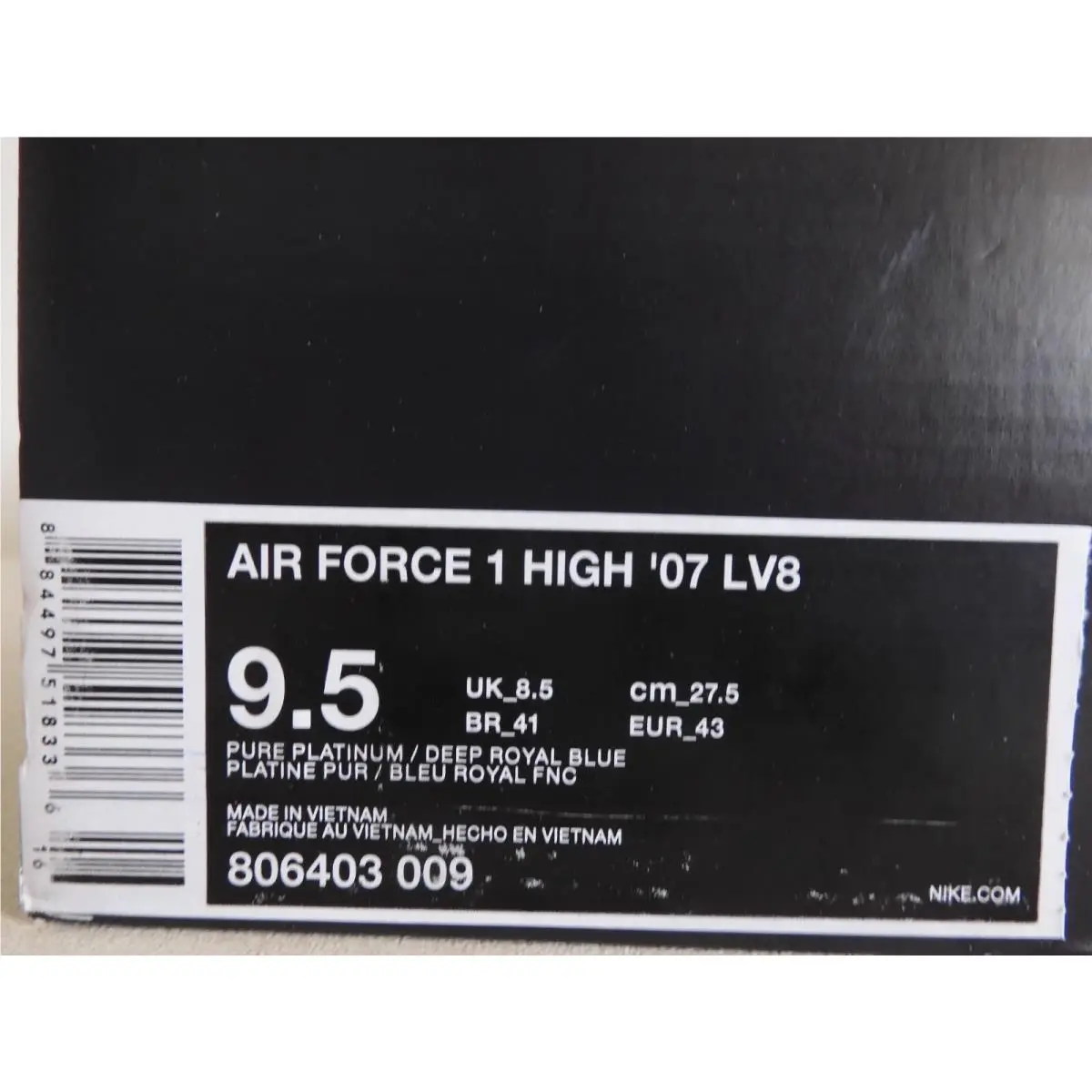 Nike shoes - Nike Air Force 1 High `07 Lv8 - 806403-009 - Gray (UPC: 884497518336) 3