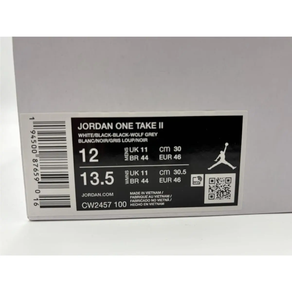 Nike shoes - Nike Air Jordan One Take 2 - CW2457-100 - White 10