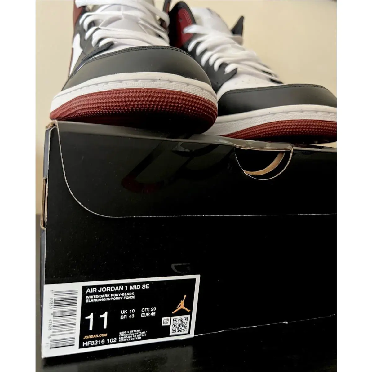 Nike shoes - Nike Air Jordan 1 - Air - HF3216-102 - Dark Pony/White/Black 10