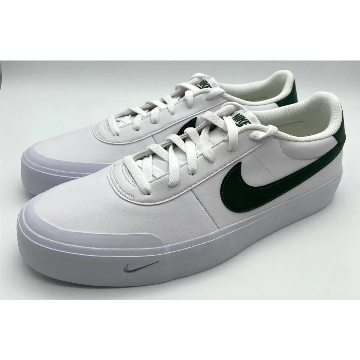Nike Court Shot Mens Shoes White Fir Green Size 11.5 FQ8146-107 Casual Shoe