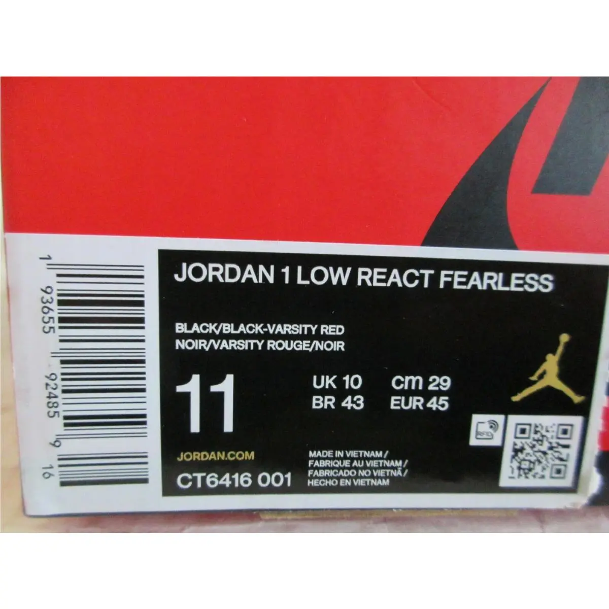 Nike shoes - Jordan 1 - Black (UPC: 193655924859) 3