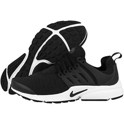 Nike Women`s Air Presto Running Shoes Low Black White Size 6 B - Black White