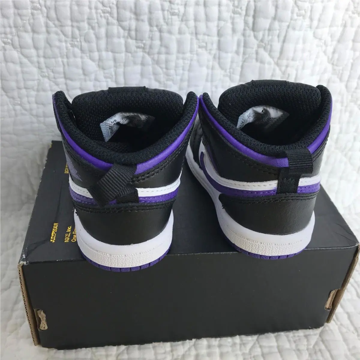 Nike shoes MID - black/Dark Iris white 4