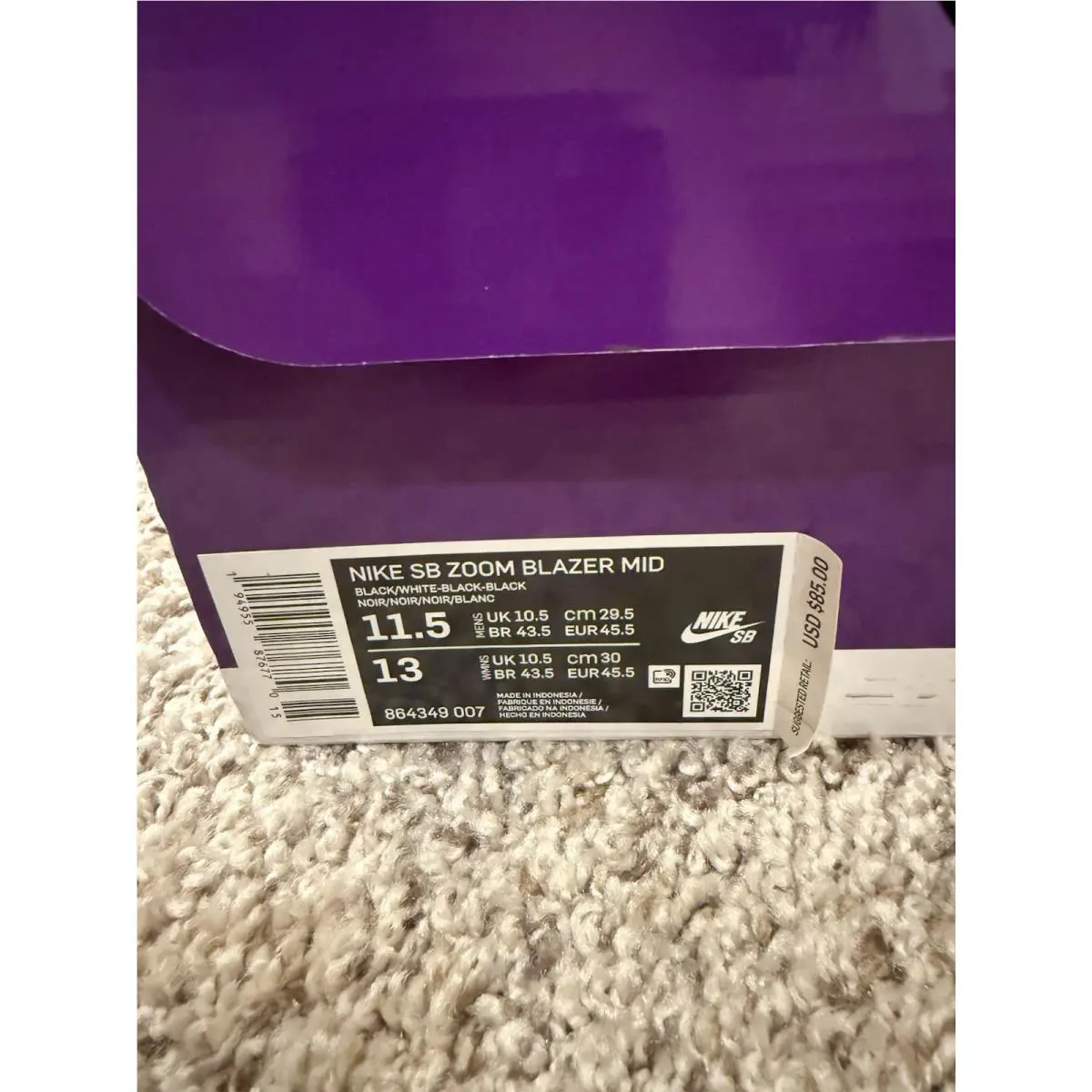 Nike shoes - Nike Blazer Mid - Blazer Mid - Black (UPC: 194955876770) 5