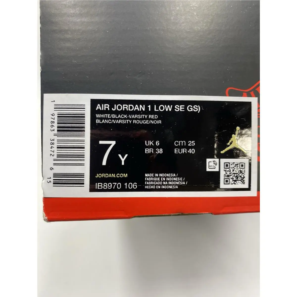 Nike shoes - Nike Air Jordan 1 - Air - IB8970 106 - White/Black-Varsity Red (UPC: 197863384726) 6