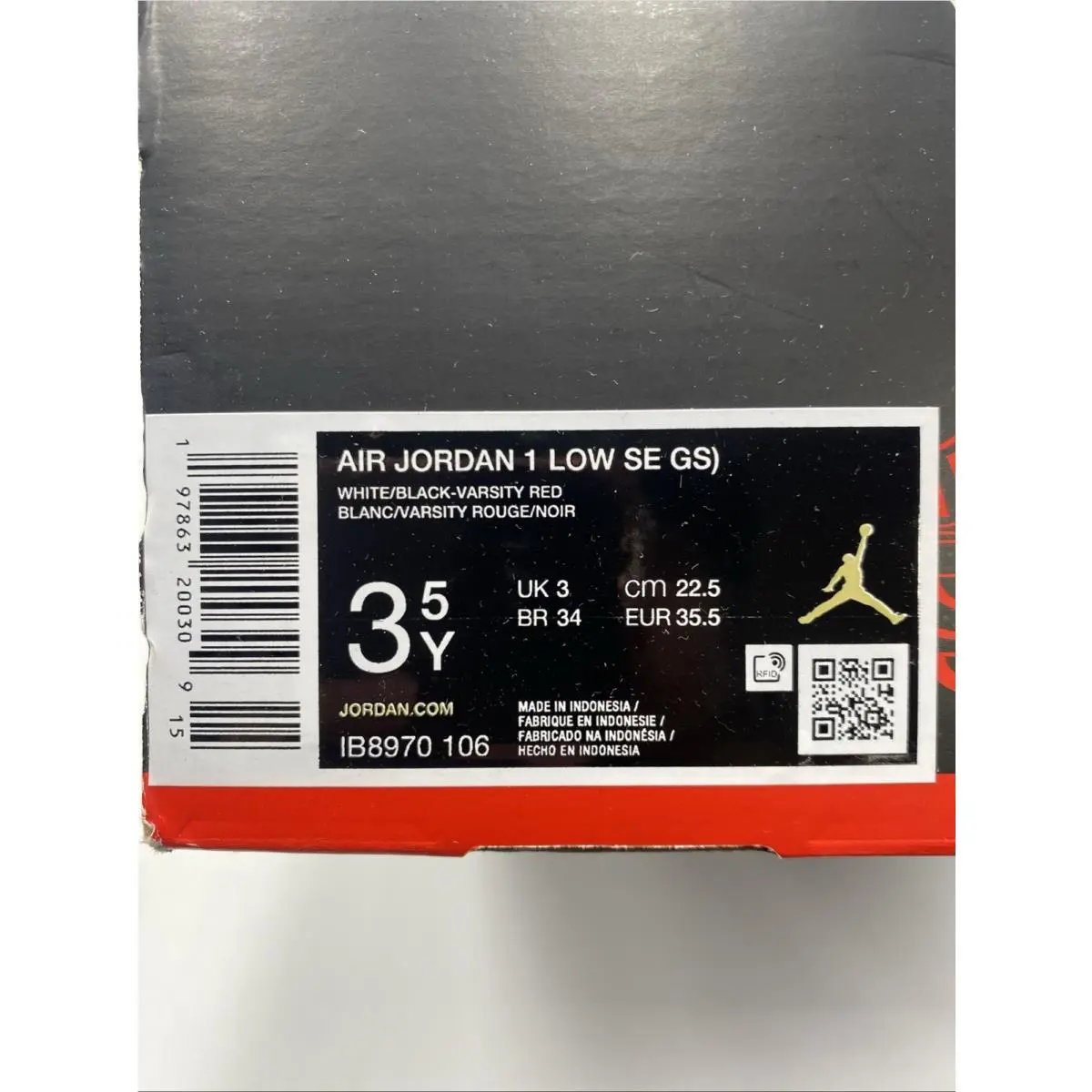 Nike shoes - Nike Air Jordan 1 - Air - IB8970 106 - White/Black-Varsity Red (UPC: 197863200309) 6