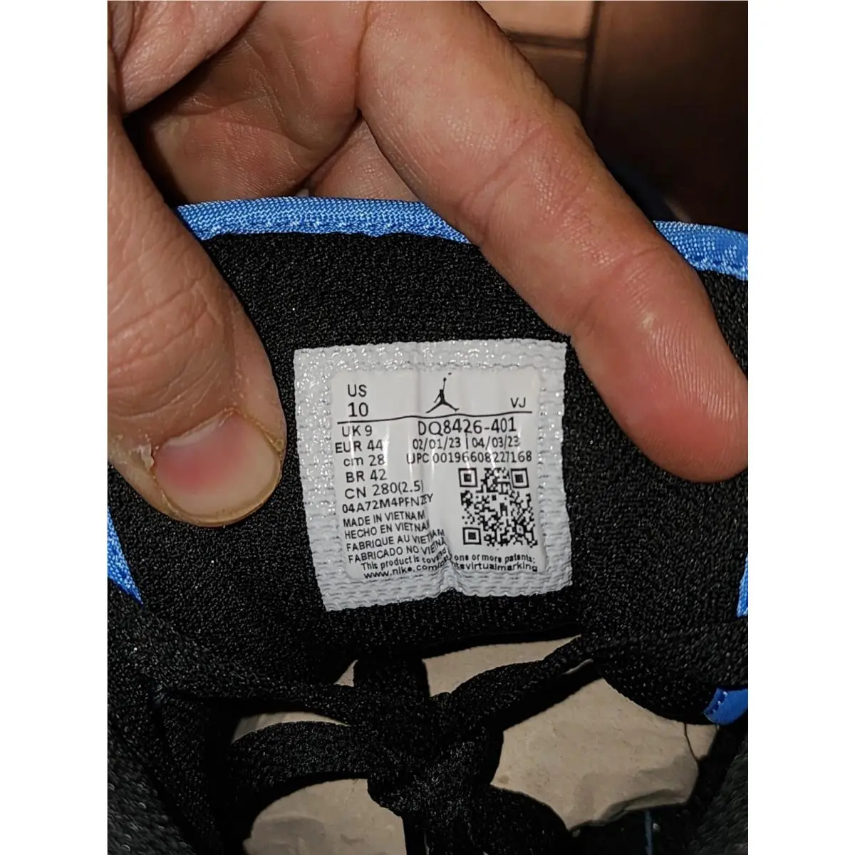 Nike shoes - Nike Air Jordan 1 - Air - DQ8426-401 - University Blue / Black-White (UPC: 196608227168) 6