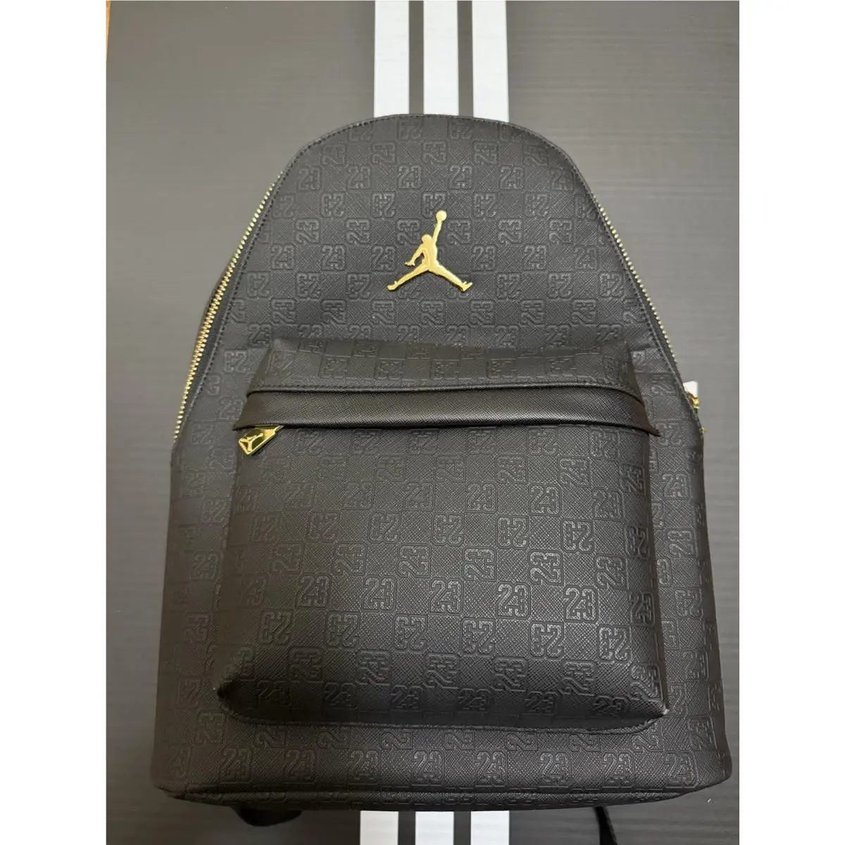 Nike Jordan Monogram Full-size Backpack Black Gold Limited Edition