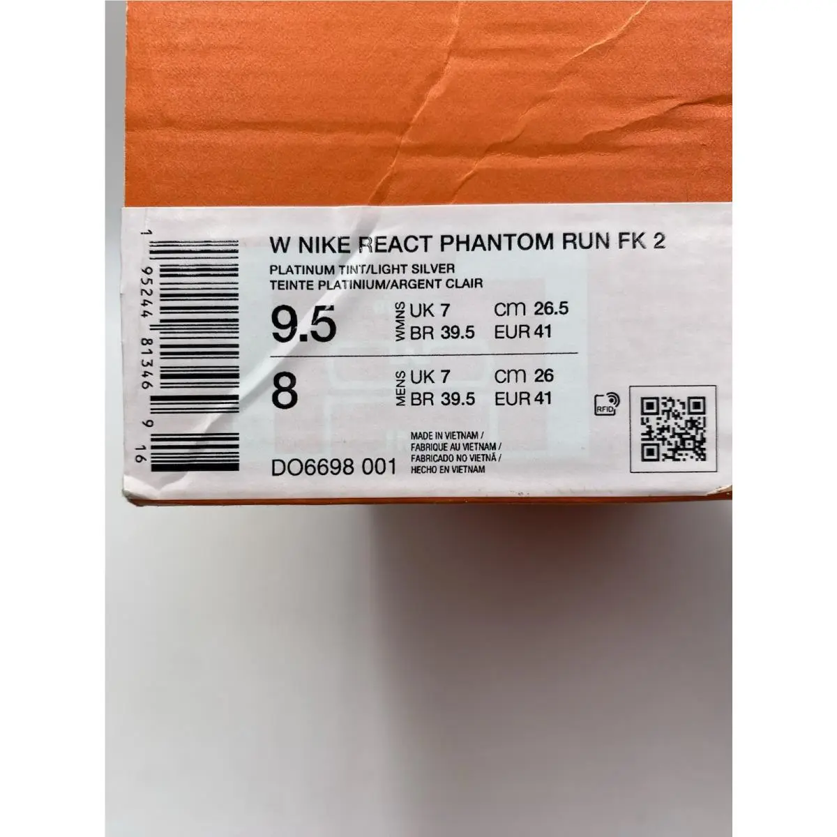 Nike shoes - Nike React Phantom - React Phantom - DO6698 001 - Platinum Tint/Ligth Silver (UPC: 195244813469) 6