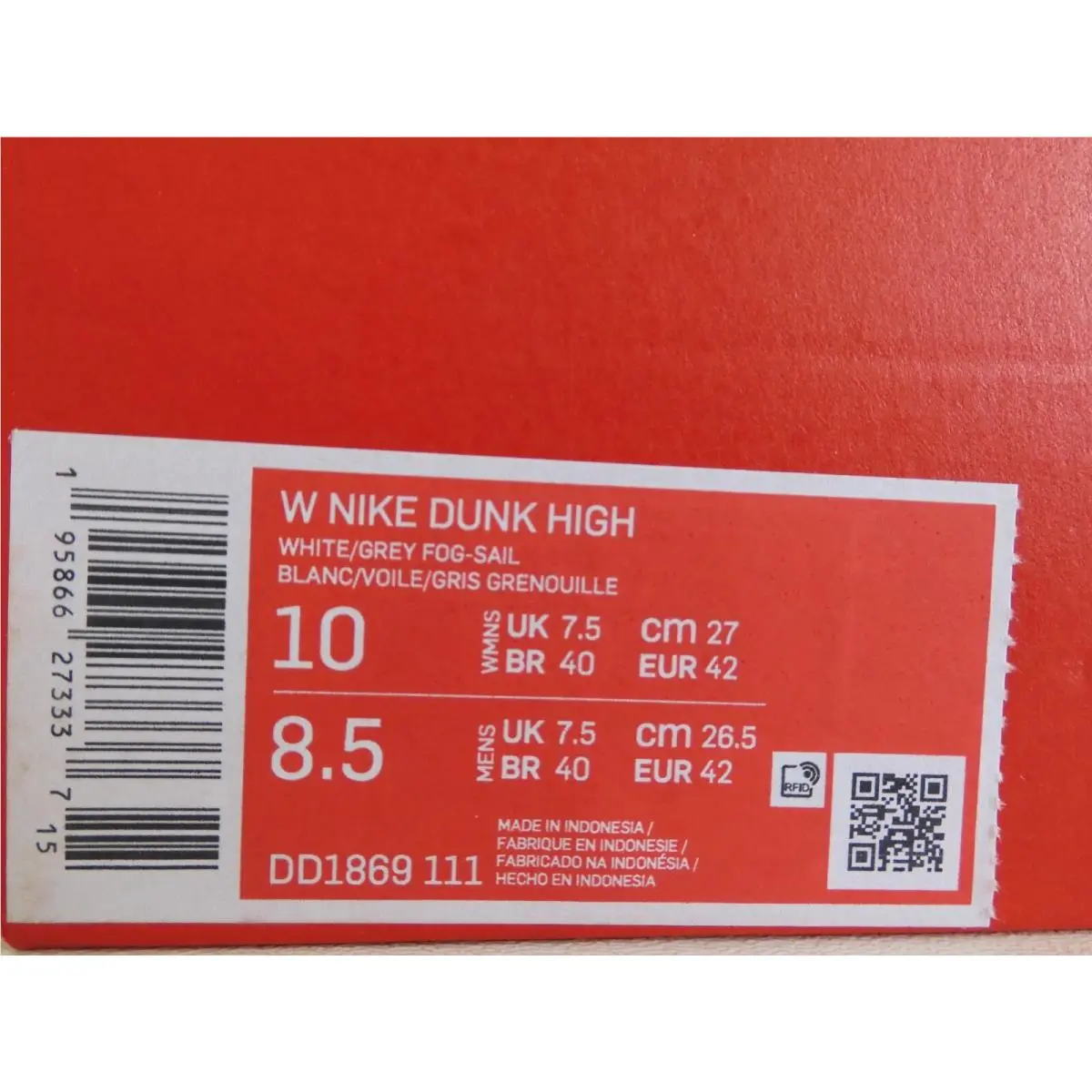 Nike shoes - Nike Dunk High - Dunk High - White (UPC: 195866273337) 3