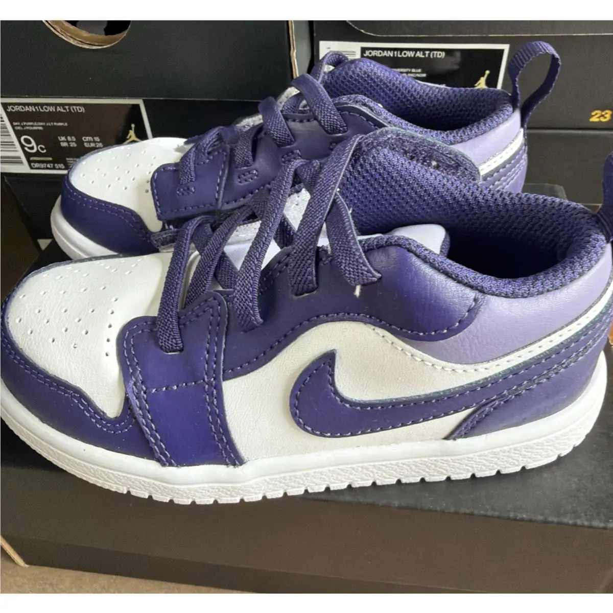 Nike shoes - Air Jordan 1 Low ALT (TD) - DR9747-515 - Purple/White (UPC: 0196608298496) 1