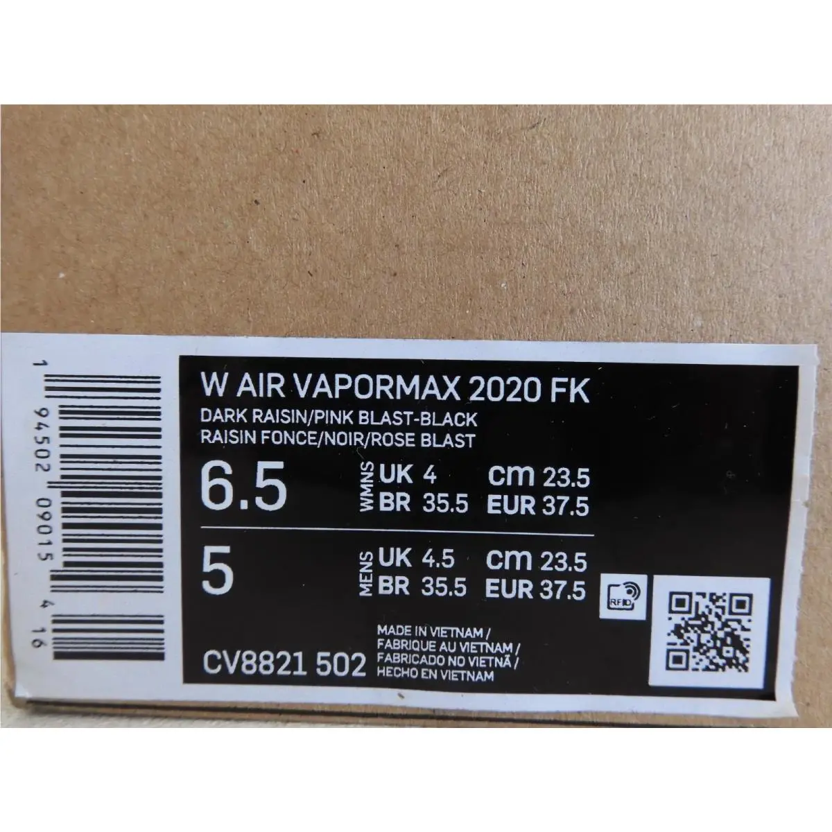 Nike shoes - Nike Air Vapormax Flyknit - Air Vapormax Flyknit - CV8821-502 - Purple (UPC: 194502090154) 3