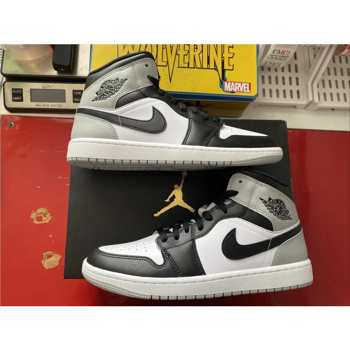 Air Jordan 1 Mid White Black LT Smoke Grey DQ8426-101 Men`s Shoes 9.5M by Nike