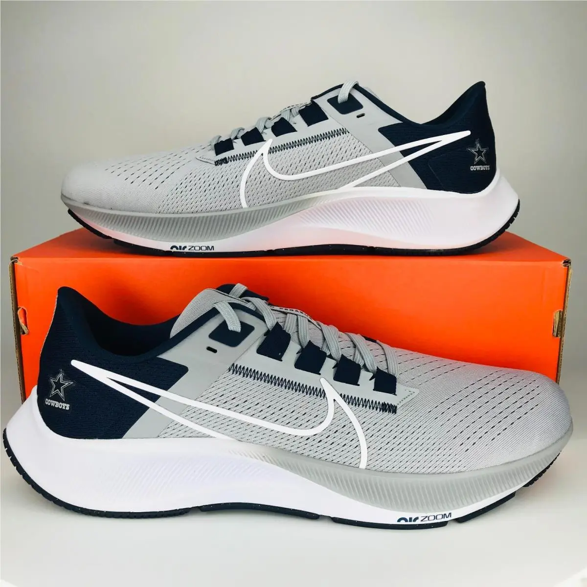 Nike Air Zoom Pegasus 38 Nfl Dallas Cowboys Shoes Men`s 14 DJ0822-001