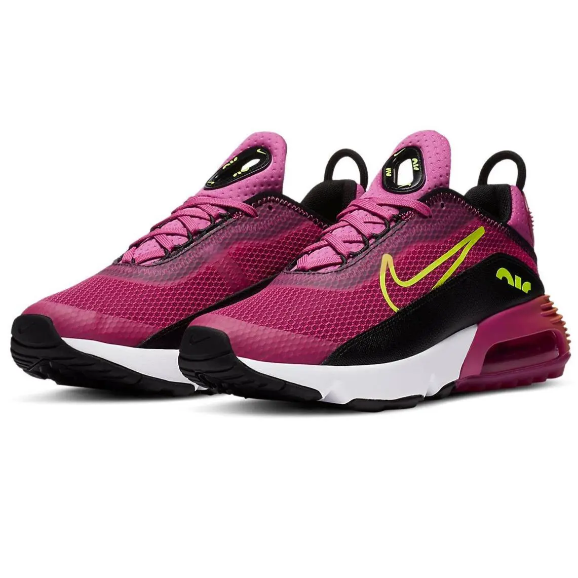 Nike Air Max 2090 Hyp GS Shoes Active Fuchsia CZ7659-600 Big Girl Size 6Y - Fuchsia/Black/Yellow