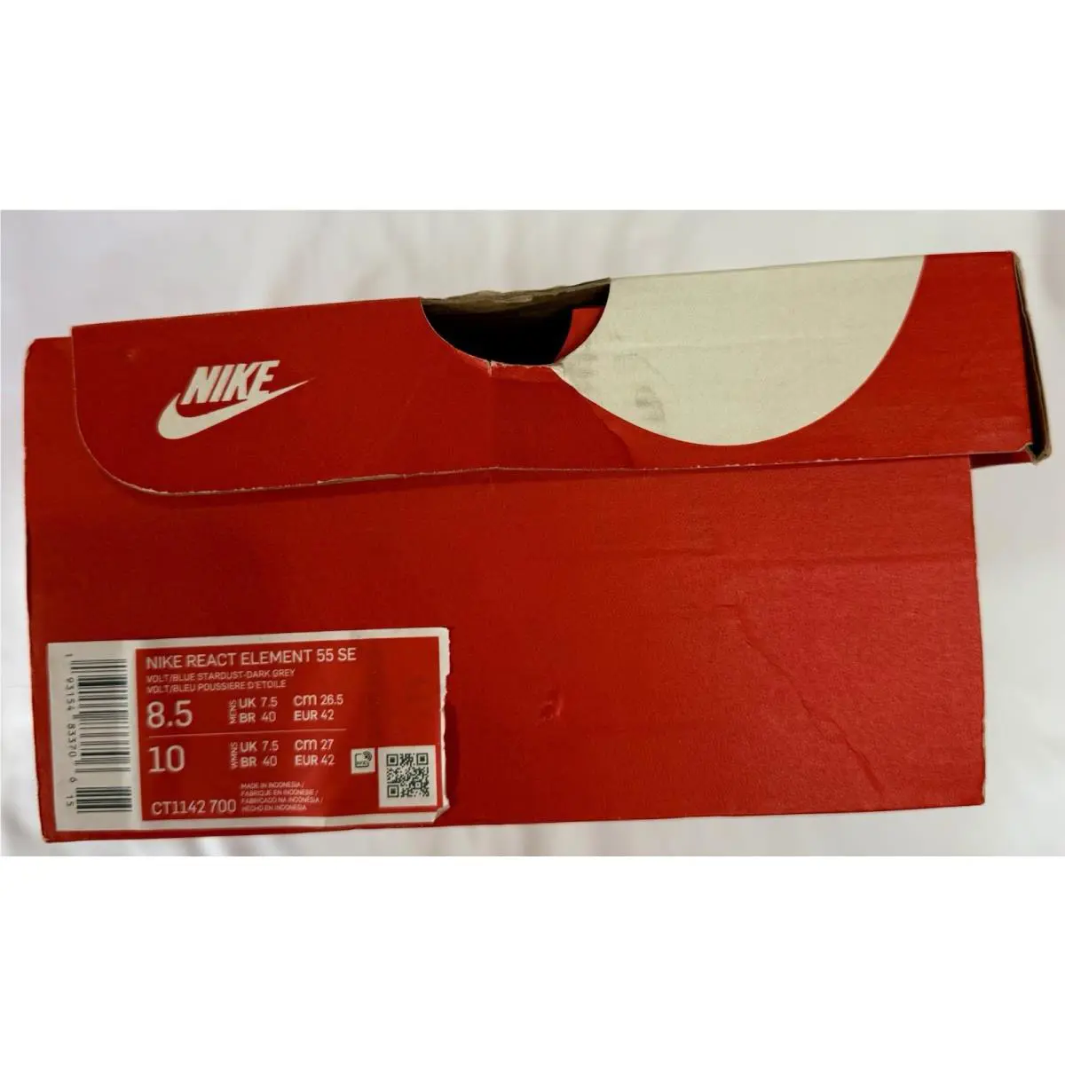 Nike shoes - Nike React Element 55 - React Element - CT1142-700 - Gray, Manufacturer: Volt/Dark Grey/Photo Blue/Blue Stardust (UPC: 0193154833706) 9