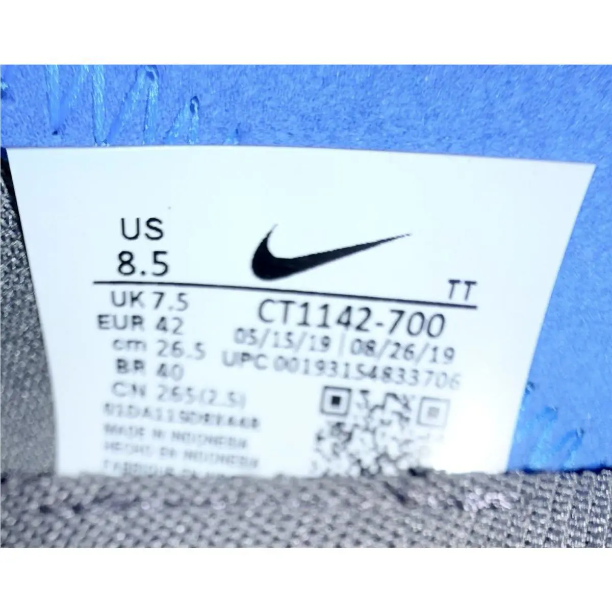 Nike shoes - Nike React Element 55 - React Element - CT1142-700 - Gray, Manufacturer: Volt/Dark Grey/Photo Blue/Blue Stardust (UPC: 0193154833706) 8