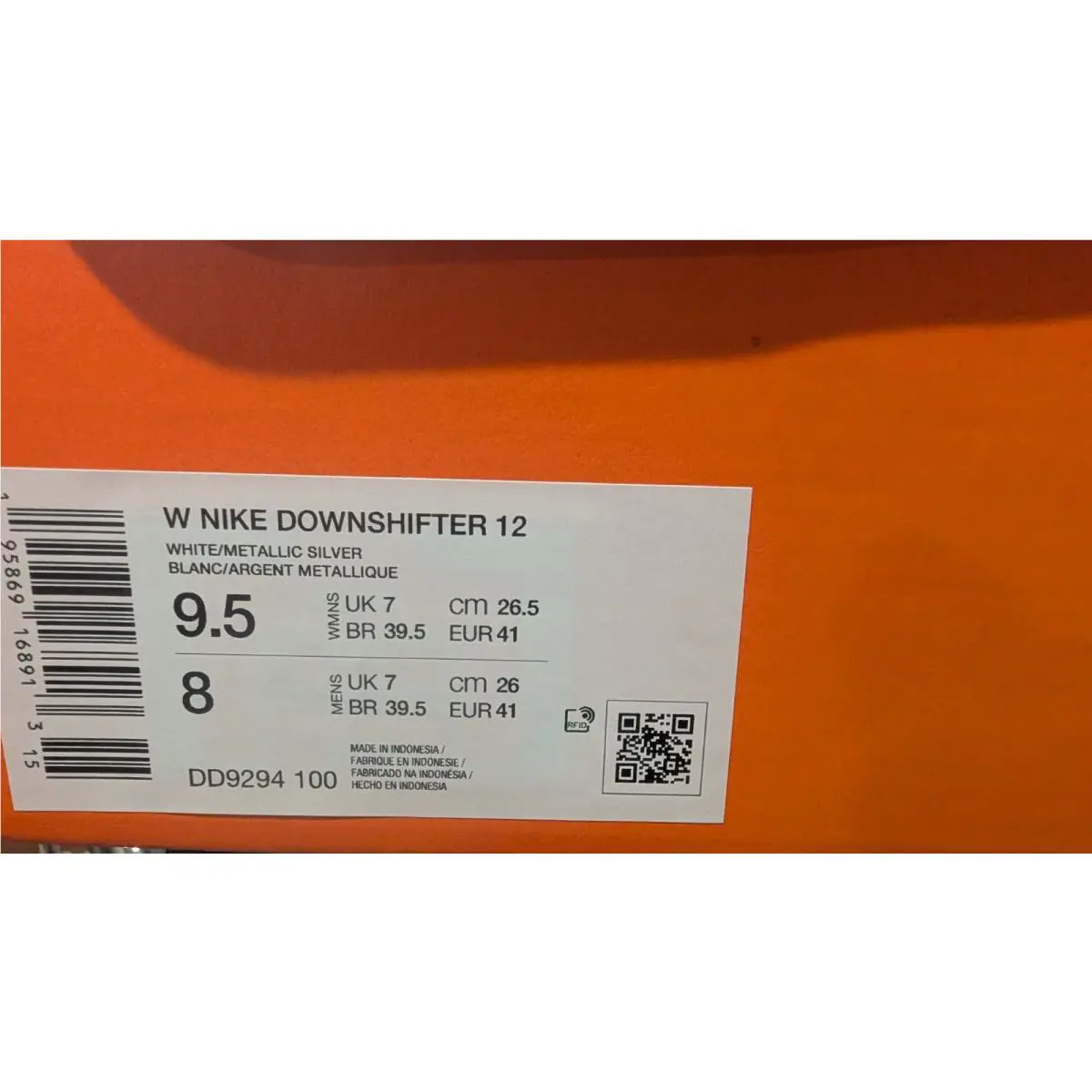 Nike shoes - Nike Downshifter 12 - Downshifter - White/Metallic Silver 4
