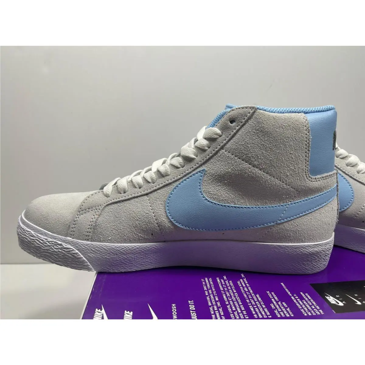 Nike shoes - Nike Sb Blazer - Blazer - 864349-008 - SOFT GREY BABY BLUE (UPC: 194955876923) 4