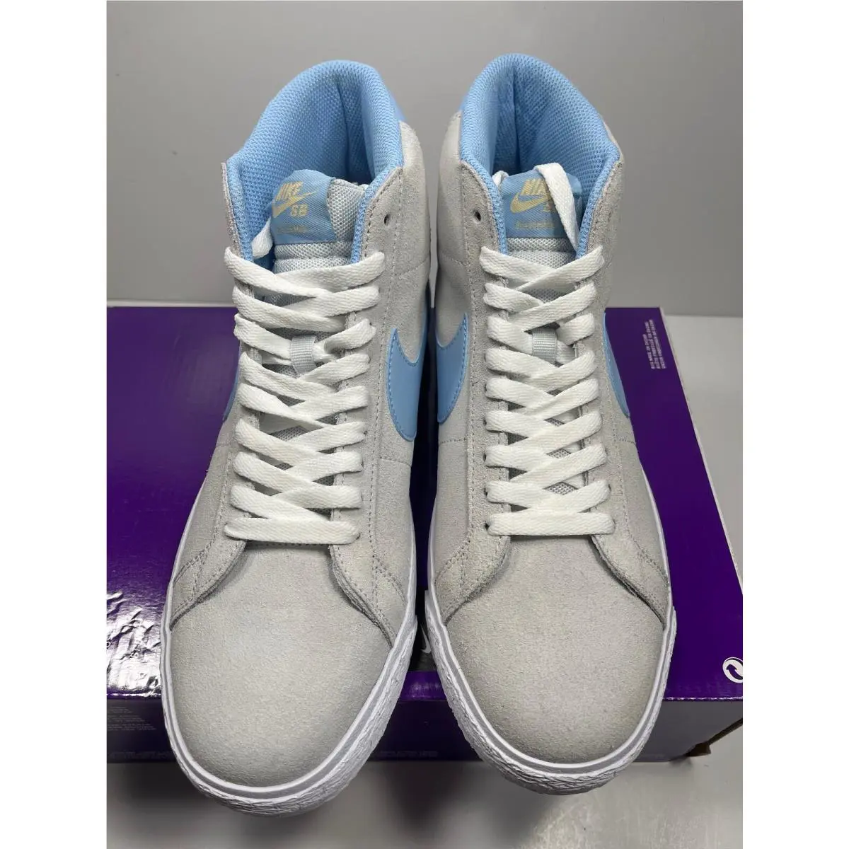 Nike shoes - Nike Sb Blazer - Blazer - 864349-008 - SOFT GREY BABY BLUE (UPC: 194955876923) 2