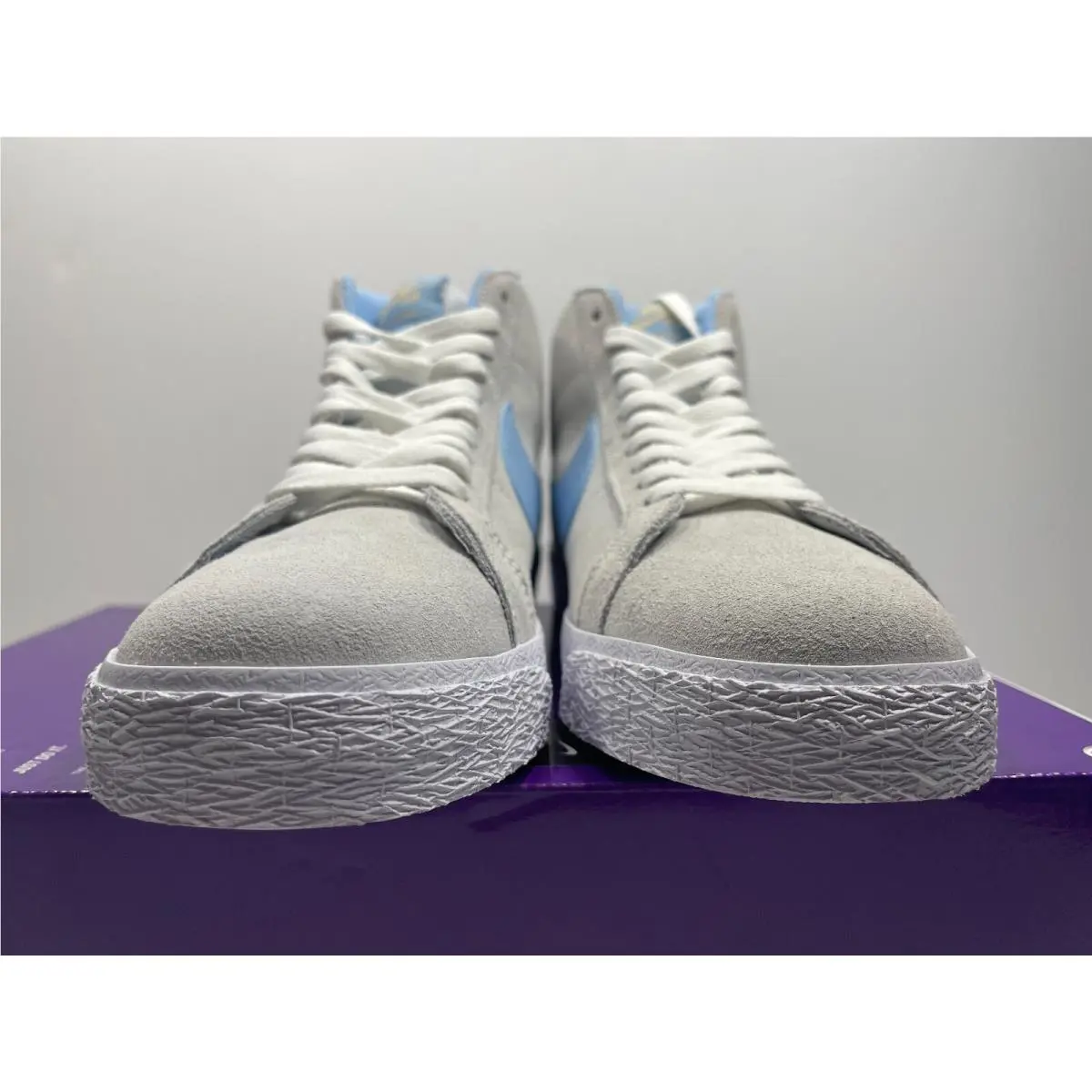 Nike shoes - Nike Sb Blazer - Blazer - 864349-008 - SOFT GREY BABY BLUE (UPC: 194955876923) 3