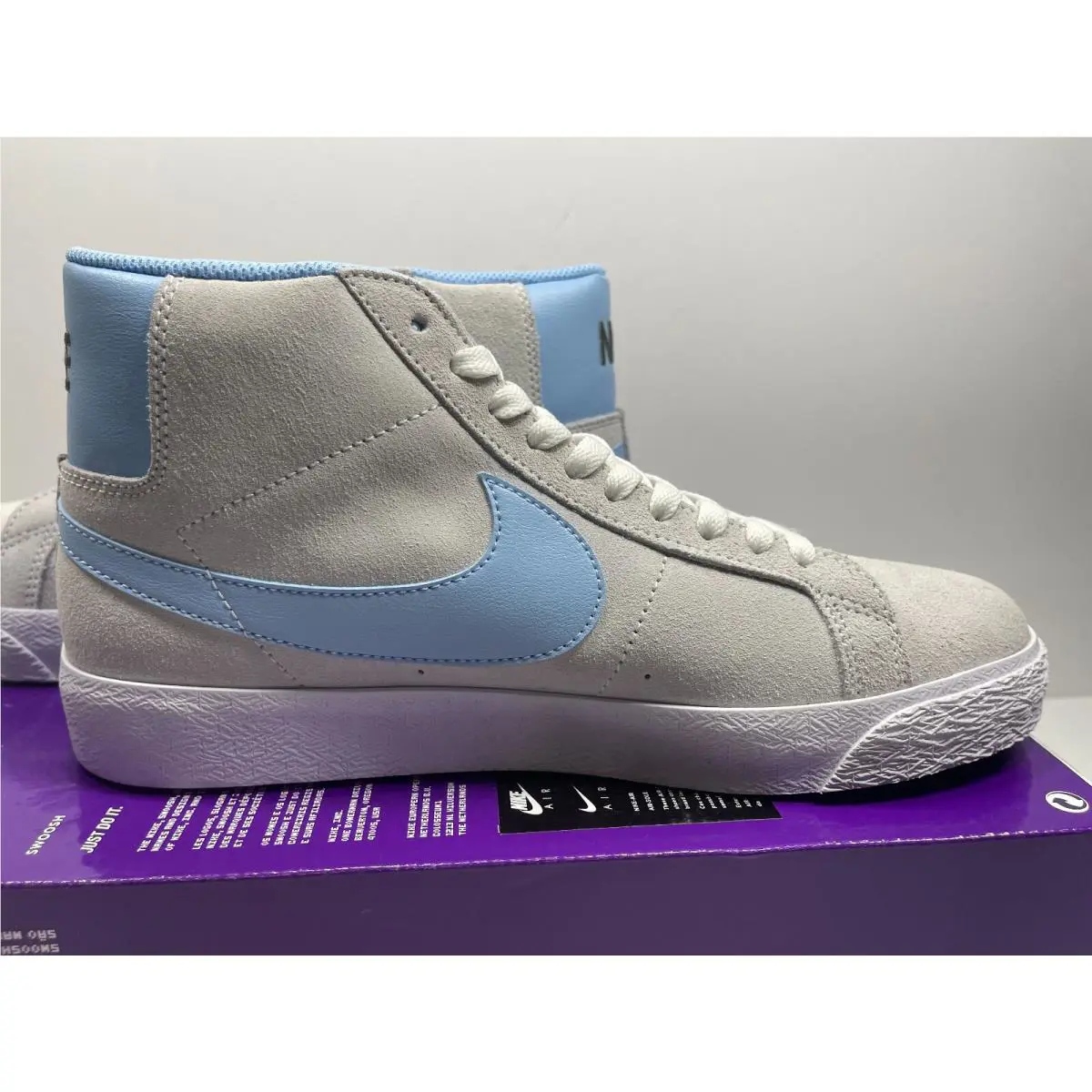 Nike shoes - Nike Sb Blazer - Blazer - 864349-008 - SOFT GREY BABY BLUE (UPC: 194955876923) 5