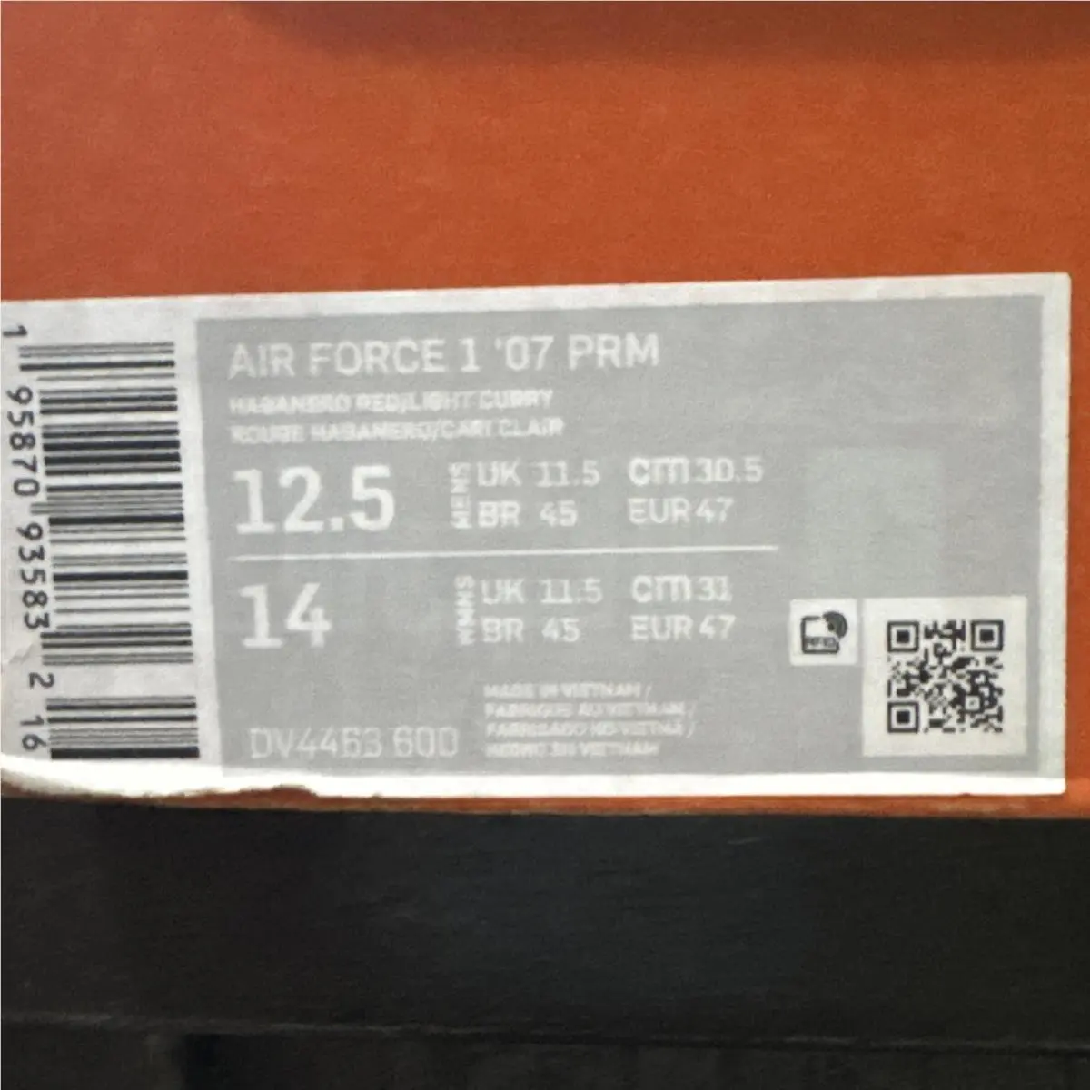 Nike shoes - Nike Air Force 1 - Air Force - DV4463-600 - Red, Manufacturer: Habanero Red/Coconut Milk 8