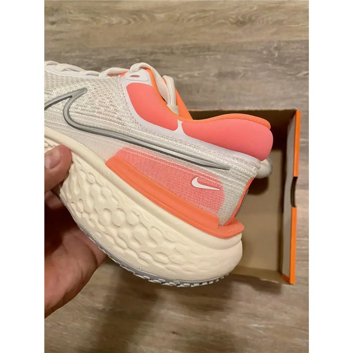 Nike shoes - Nike ZoomX Invincible Run Flyknit - CT2229-100 - White-Metallic Silver-Mango (UPC: 194500843554) 1