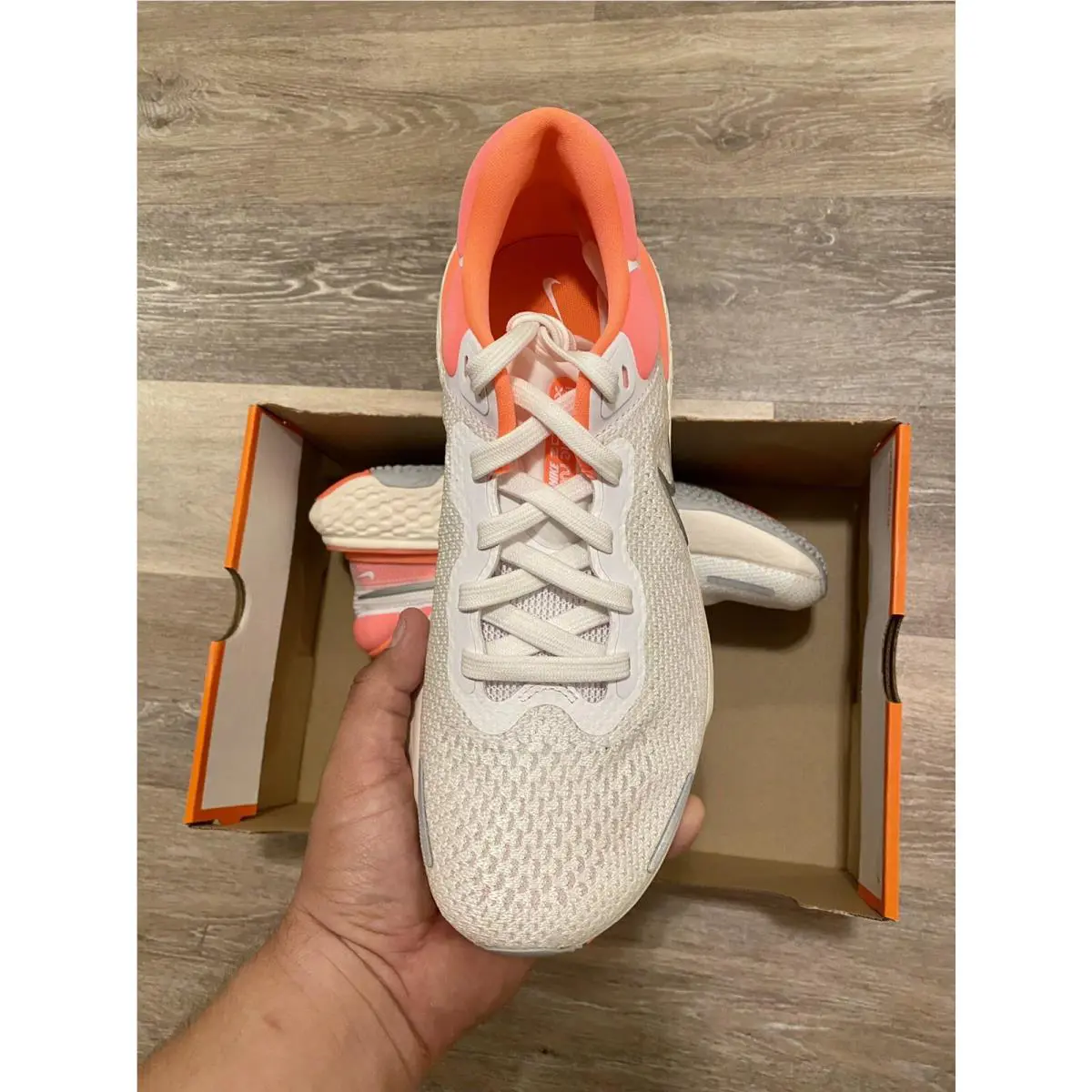 Nike shoes - Nike ZoomX Invincible Run Flyknit - CT2229-100 - White-Metallic Silver-Mango (UPC: 194500843554) 4
