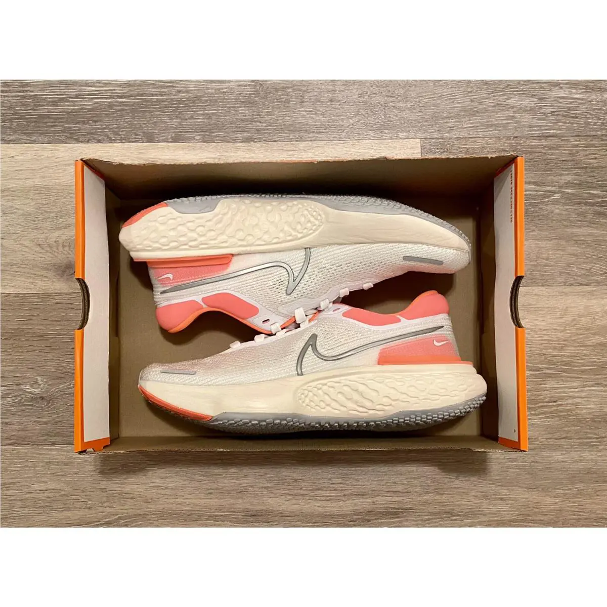Nike shoes - Nike ZoomX Invincible Run Flyknit - CT2229-100 - White-Metallic Silver-Mango (UPC: 194500843554) 5
