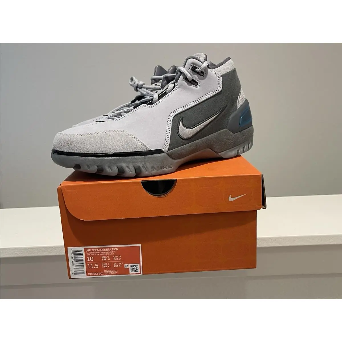 Nike Lebron Zoom Generation DR0455-001 Dark Wolf Grey Retro Mens 10