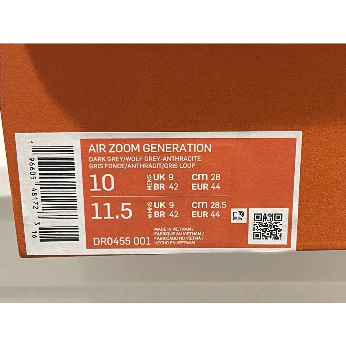 Nike shoes - Nike Air Zoom Generation - Air Zoom Generation - DR0455-001 - Gray 0