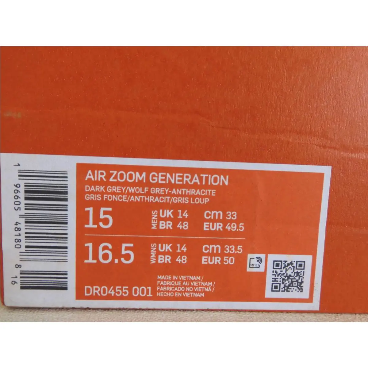 Nike shoes - Nike Air Zoom Generation - Air Zoom Generation - DR0455-001 - Gray 3
