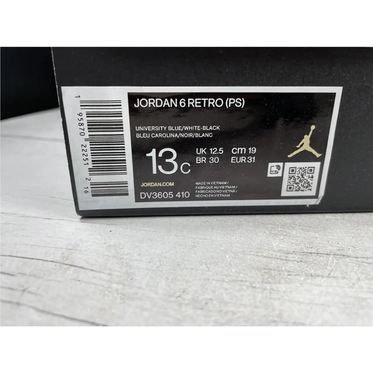 Nike shoes - Air Jordan 6 - Air - DV3605-410 - Multicolor (UPC: 0195870222512) 10