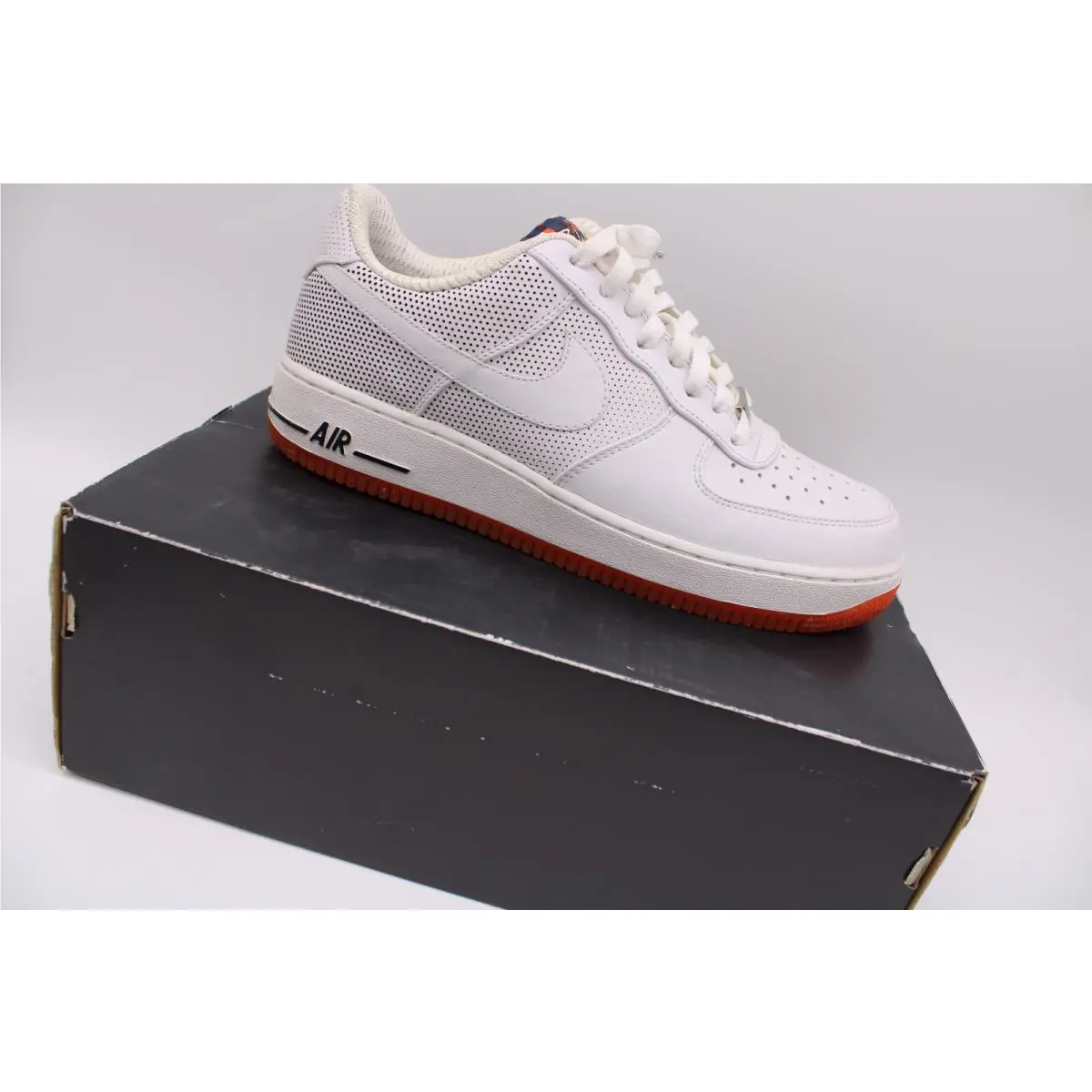 Nike shoes - Nike Air Force 1 - Air Force - 318775-112 - White/White-Team Orange-Dark Obsidian (UPC: 194955734681) 3