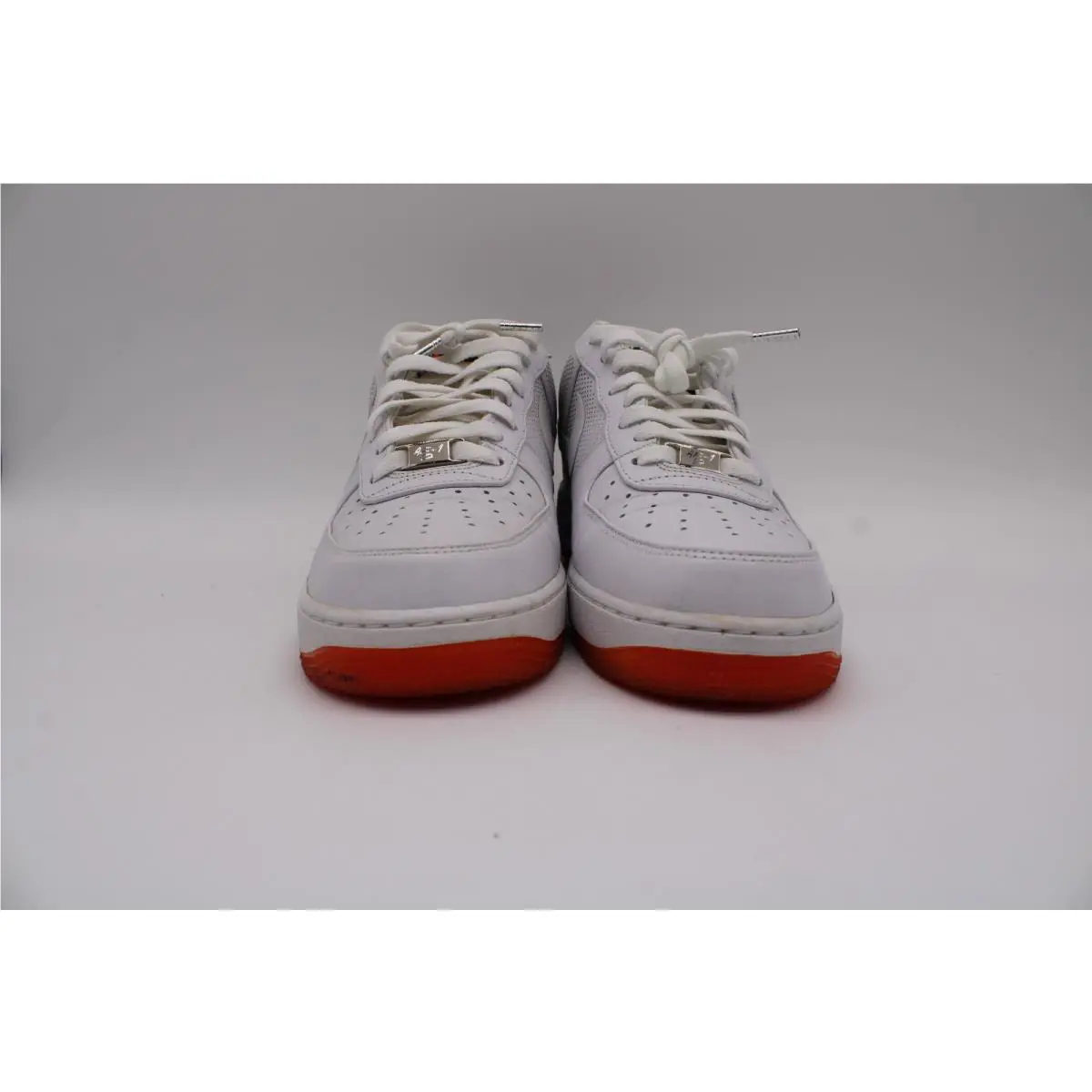 Nike shoes - Nike Air Force 1 - Air Force - 318775-112 - White/White-Team Orange-Dark Obsidian (UPC: 194955734681) 2