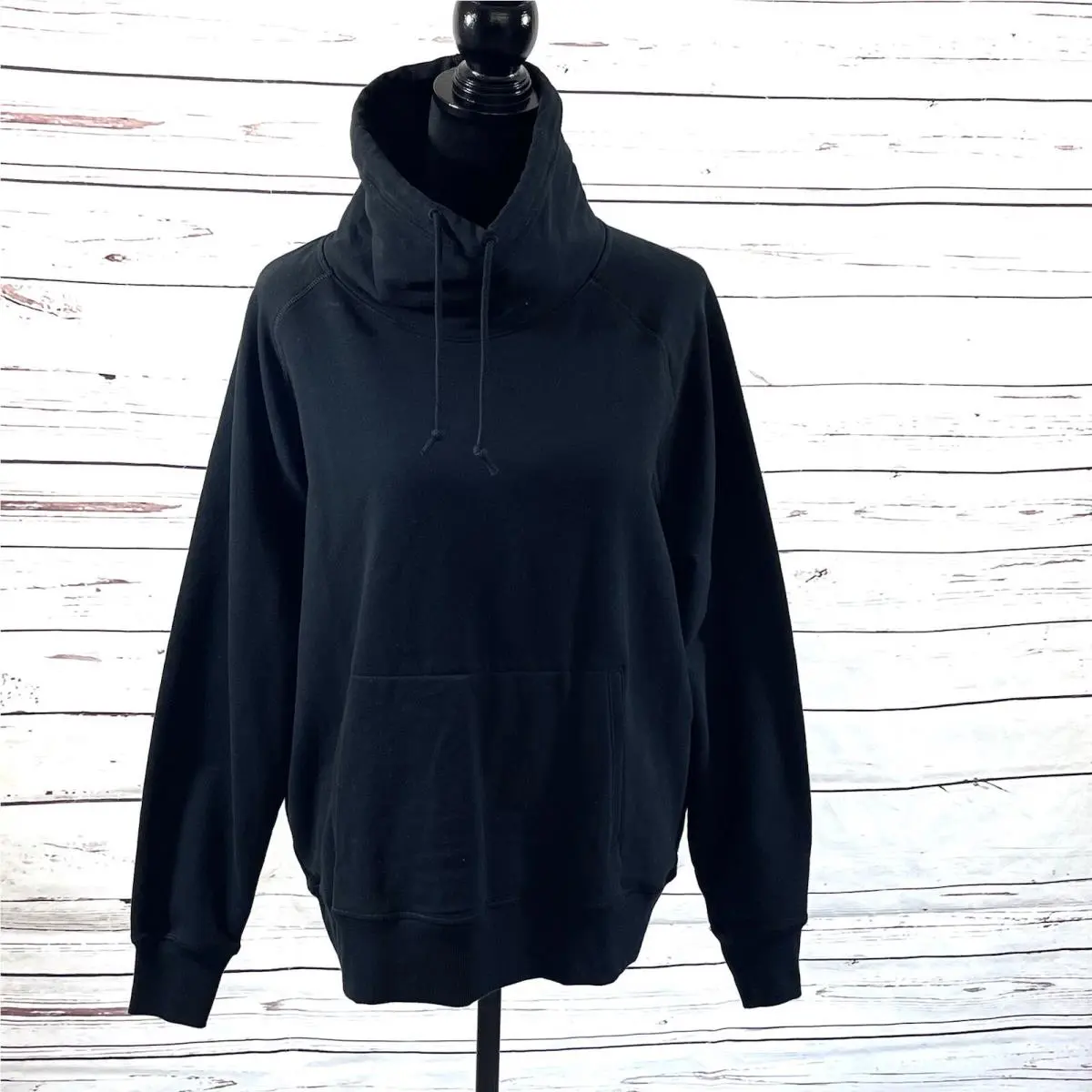 Yoga Statement Women’s Cowl Neck Pullover Black CU5301-010 Size S by Nike