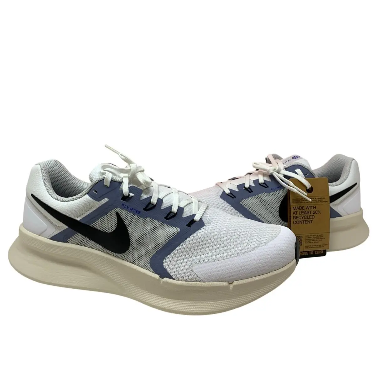 Nike Run Swift 3 Running Shoes Mens 13 White Blue Flywire Lace Up DR2695 105