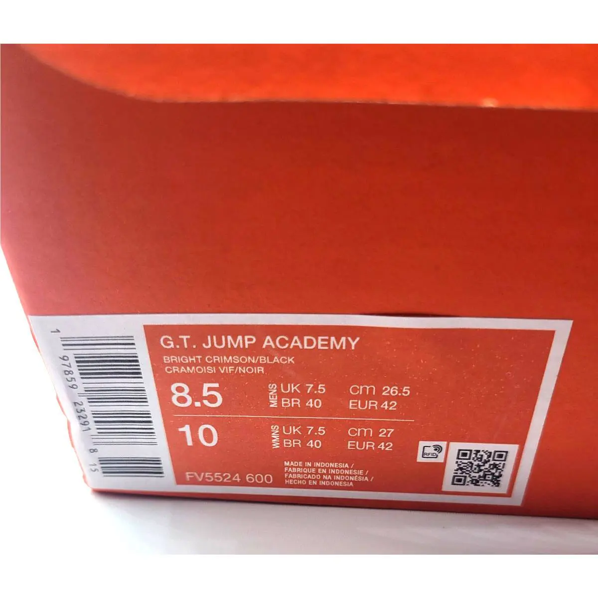 Nike shoes - Nike GT Jump Academy - Jump Academy - FV5524 600 - CRIMSON/BLACK 1