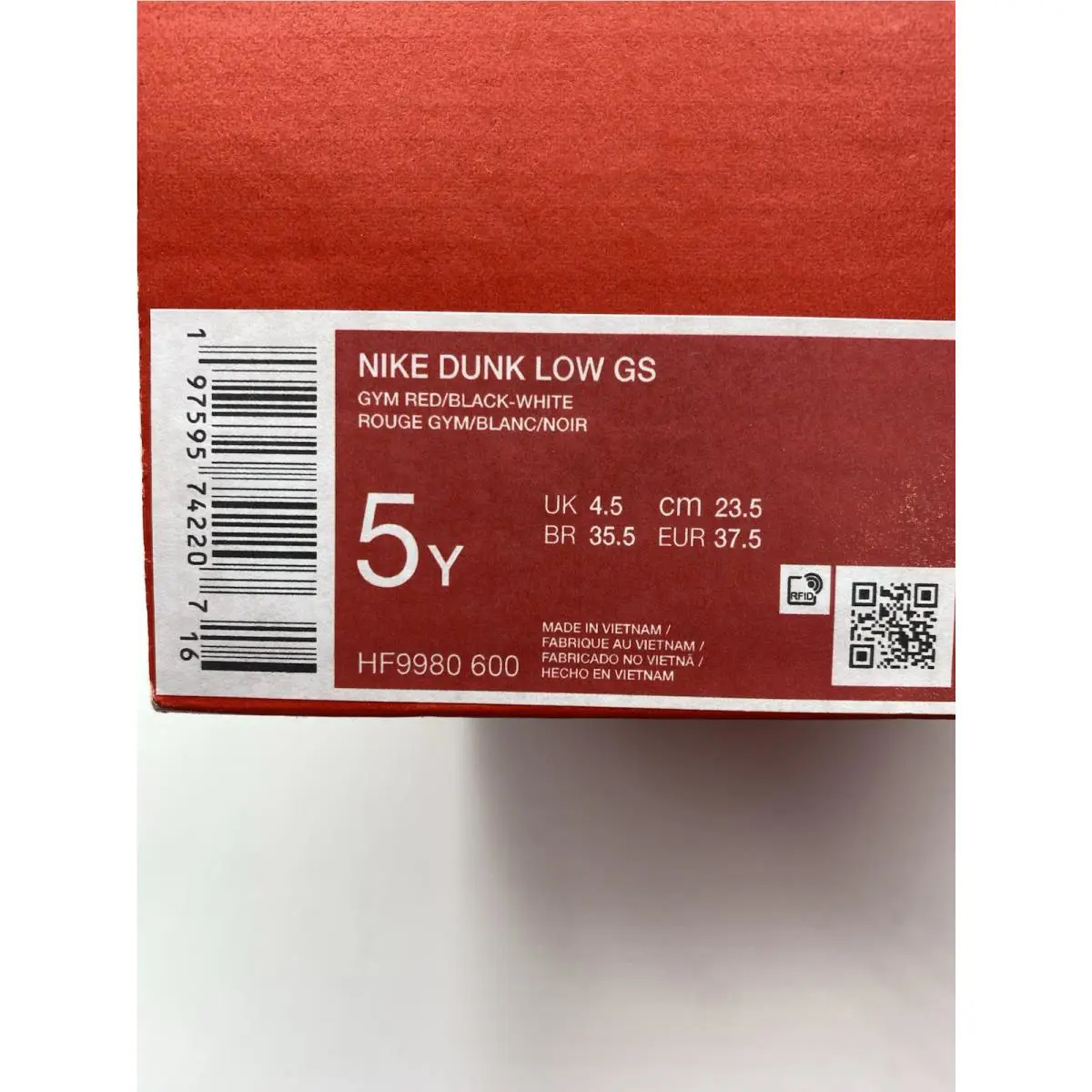 Nike shoes - Nike Dunk Low - Dunk Low - HF9980 600 - Gym Red/Black-White (UPC: 197595742207) 6
