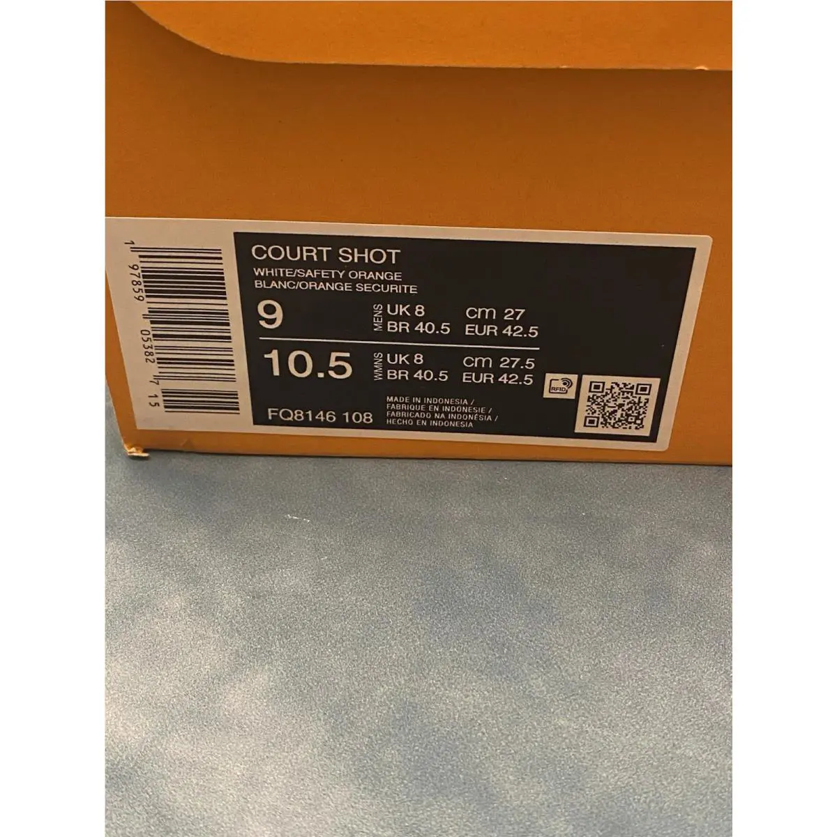 Nike shoes - Nike Court - Court - WHITE/SAFETY ORANGE 3
