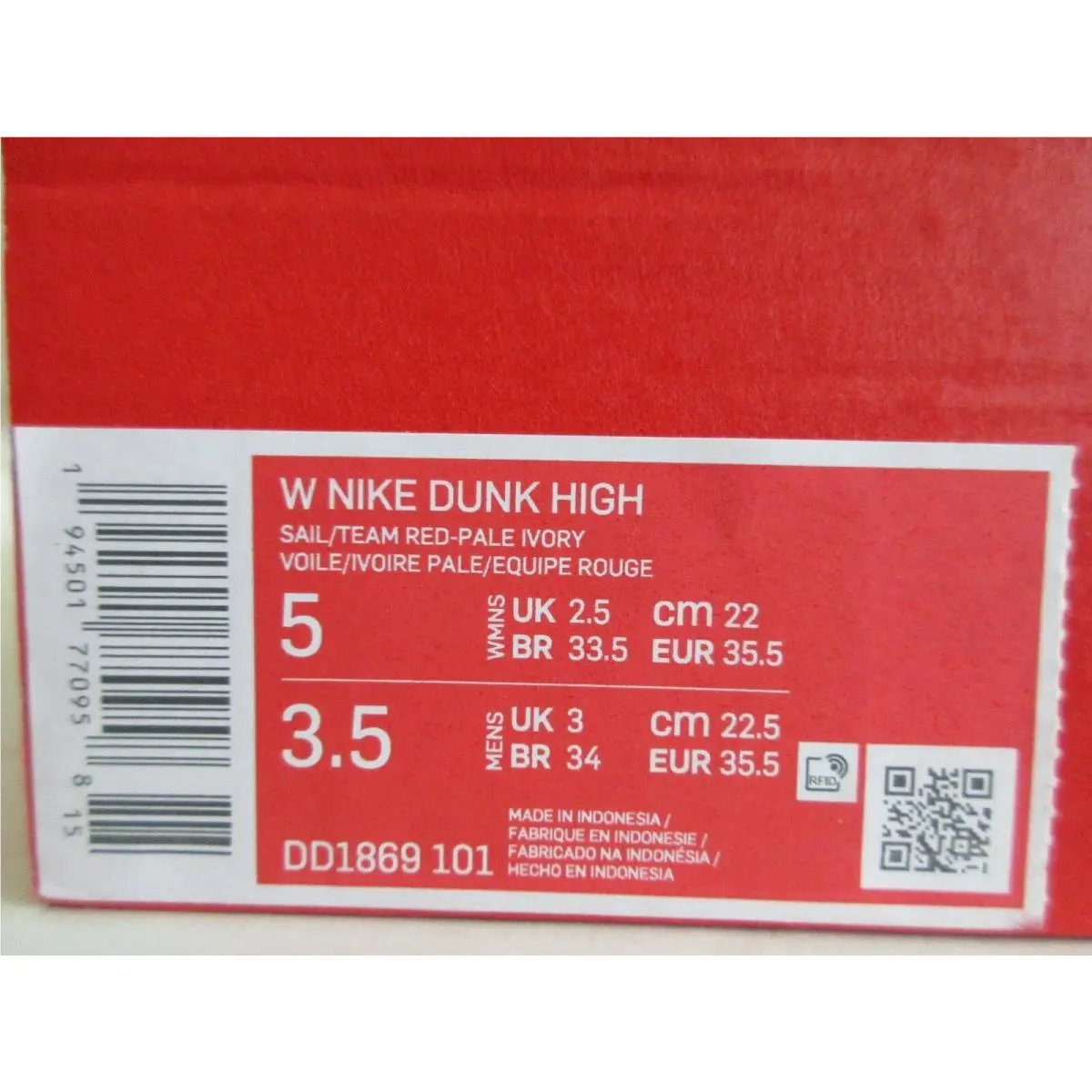 Nike shoes - Nike Dunk High - Dunk High - DD1869-101 - Red (UPC: 194501770958) 3