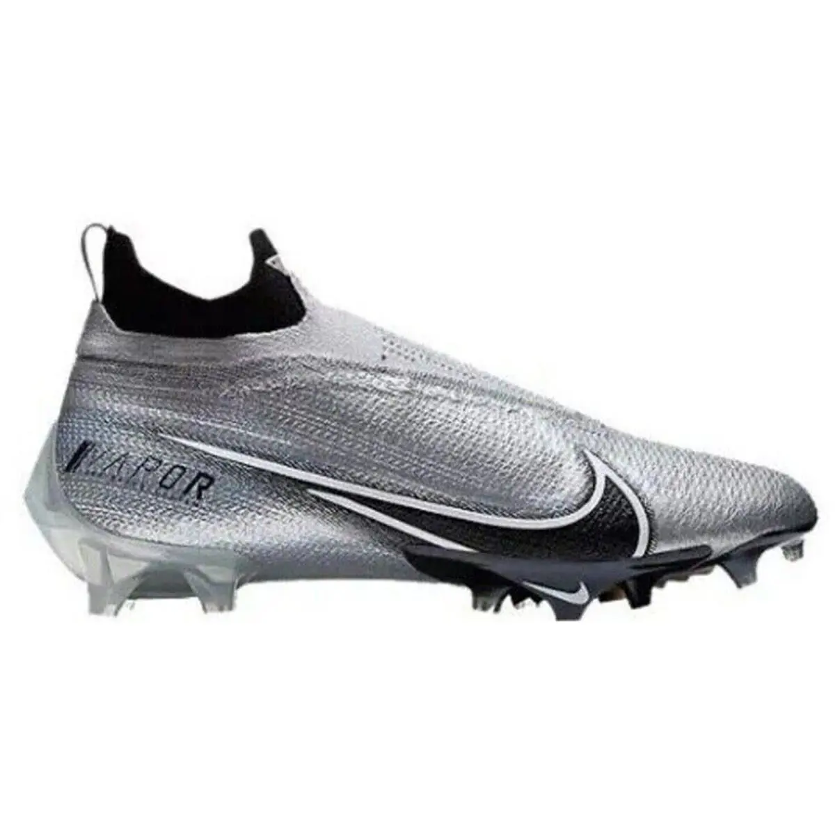 Nike Vapor Edge Elite 360 Silver Black Football AO8276-100 Mens Sz 16
