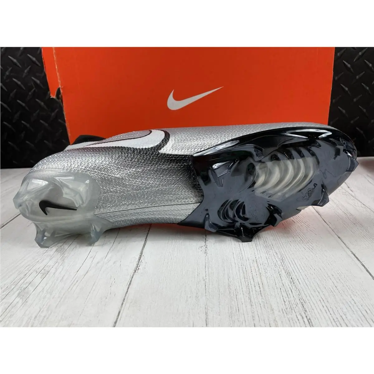Nike shoes - Nike Vapor Edge Elite 360 Flyknit - AO8276 100 - Pure Platinum / White - Black (UPC: 193154675481) 9