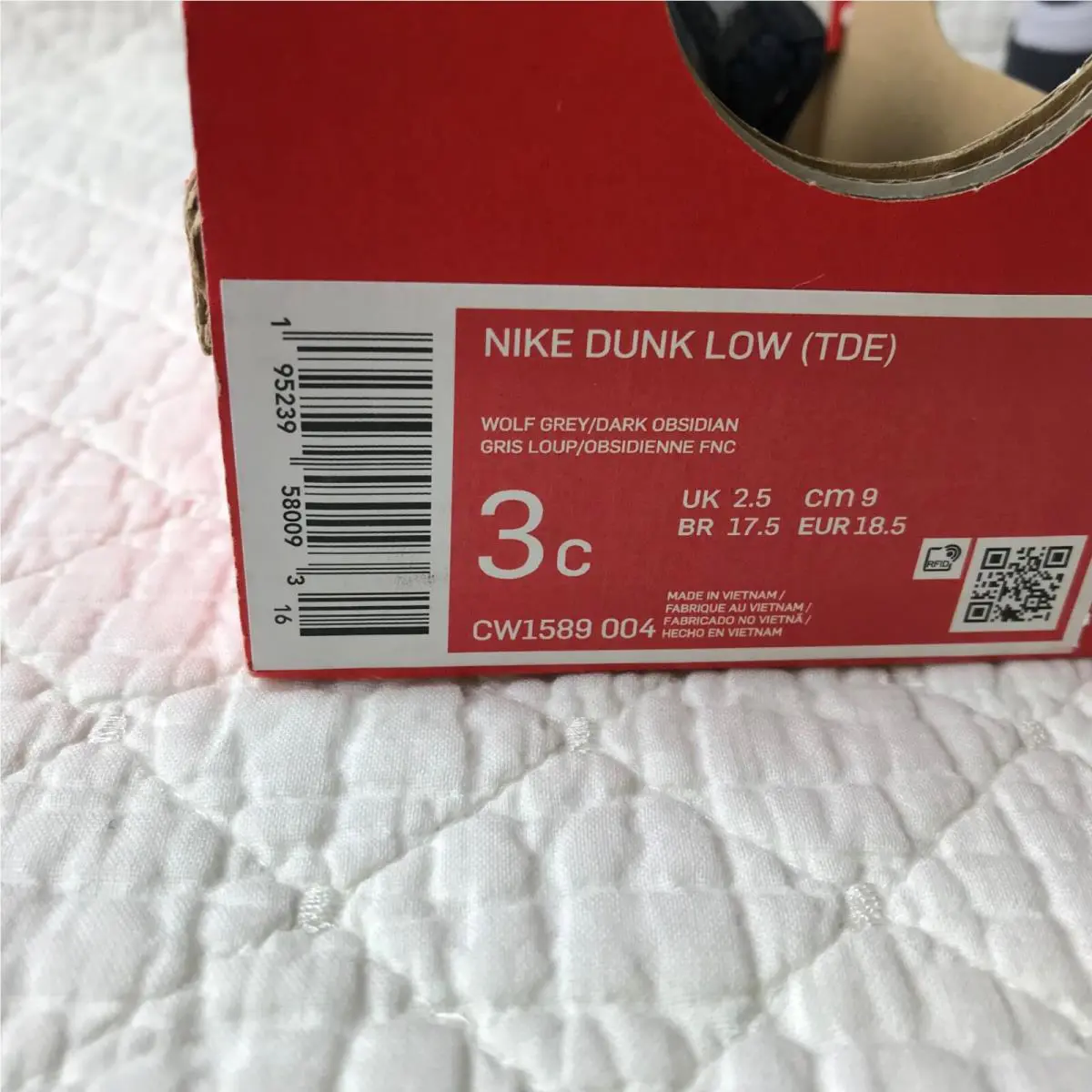 Nike shoes - Nike Dunk - Dunk - CW1589-004 - Wolf Grey/Dark Obsidian 10
